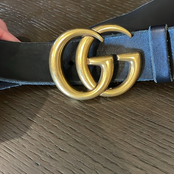 SOLD Gucci , GG marmont black belt,  85CM - Picture 2 of 7
